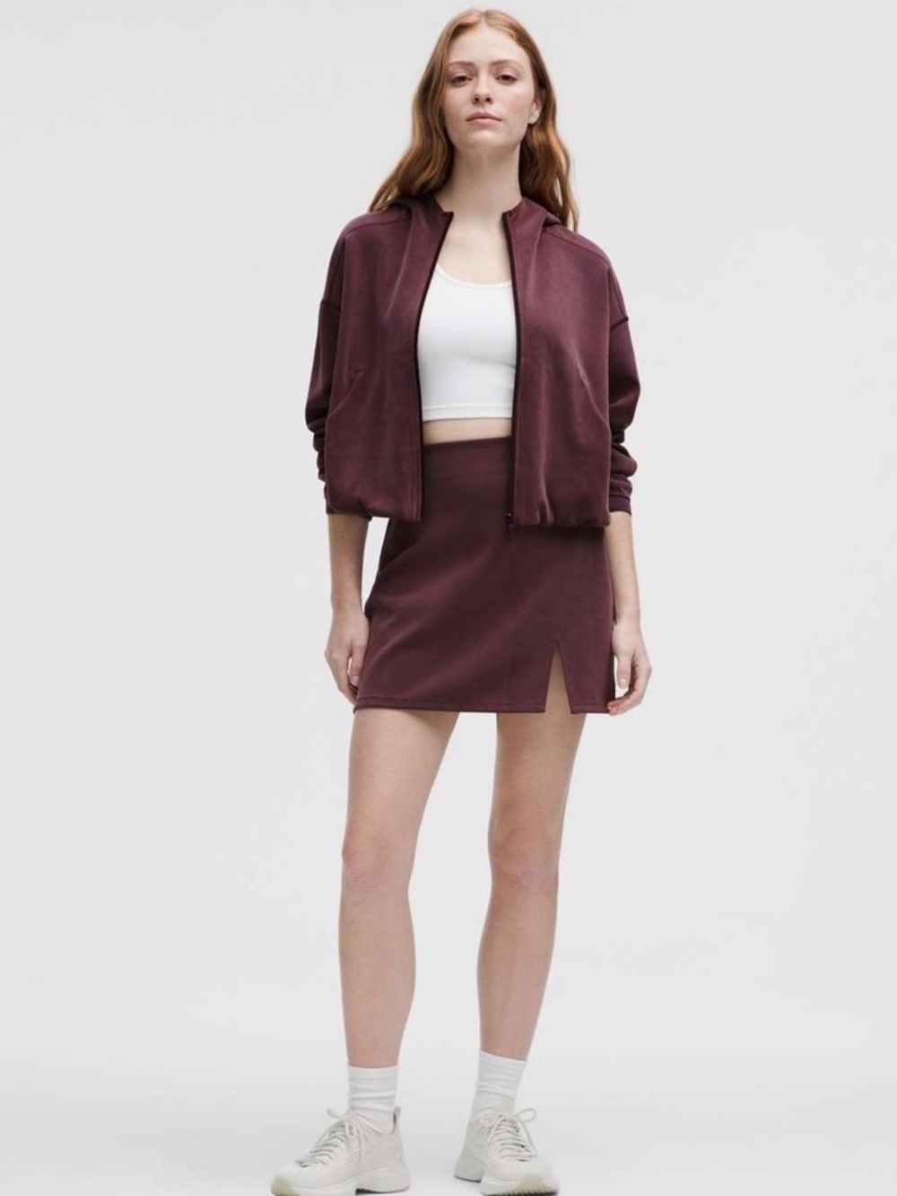 Lululemon Women's Burgundy Mini Skirt - Sleek Everyday Style